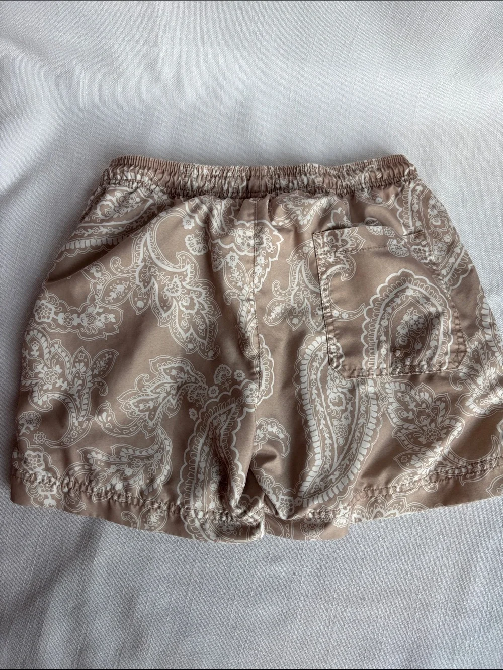 PacSun Beige Paisley Drawstring Swim Shorts -344sku